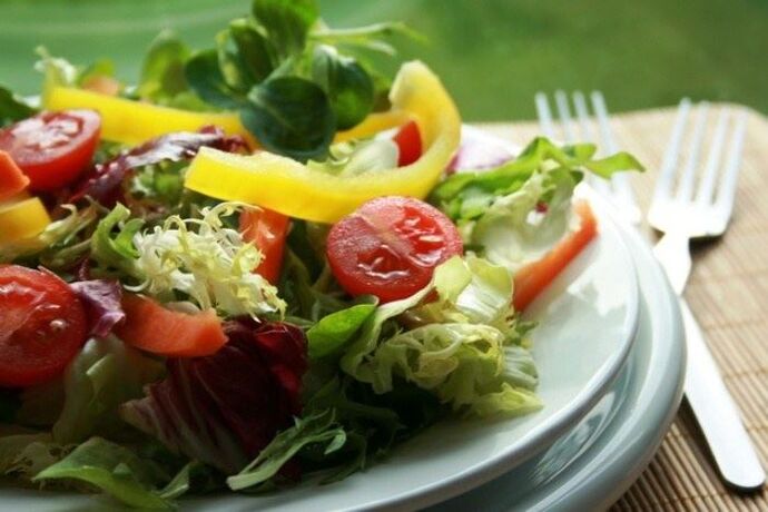 zelenjavna solata za hujšanje na pravilni prehrani
